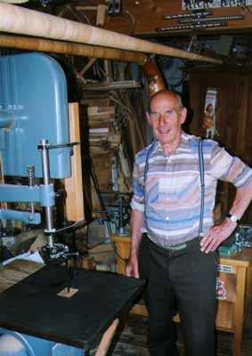 Alphorn Maker Ernst Oberli in his Shop